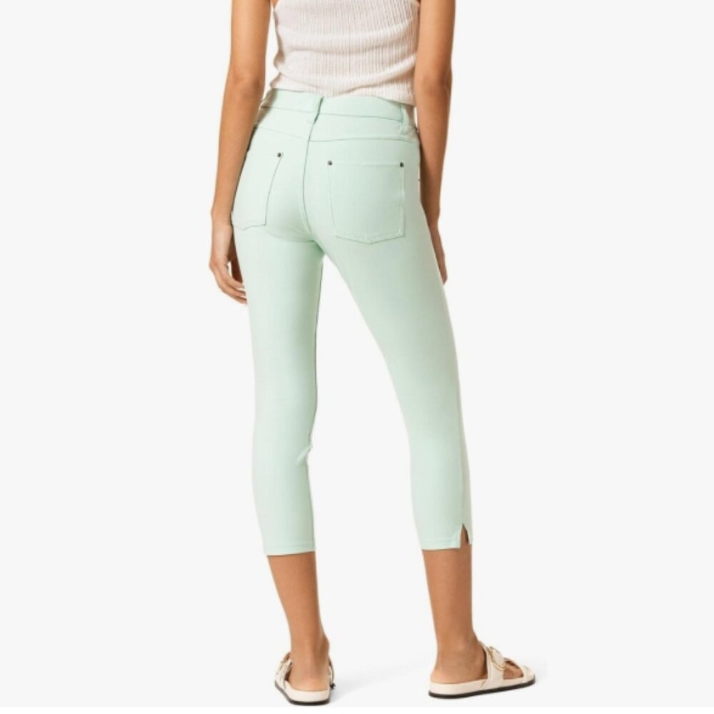 HUE Mint Green Cropped Skinny Capris - Picture 3 of 7